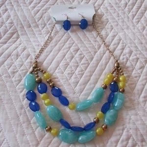 NWT S & K Signature Necklace w/Earrings